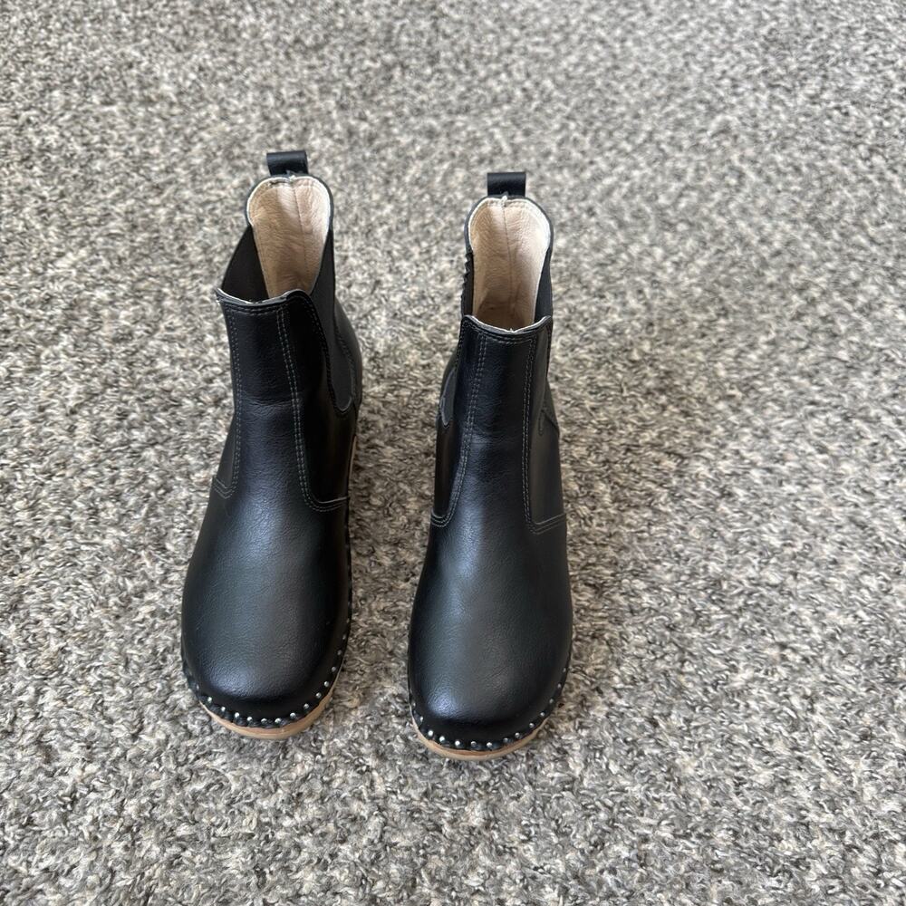 Swedish Clogs Troentorp Rockwell Black Leather Boots Chelsea 37 US 7-7.5 - Picture 5 of 5